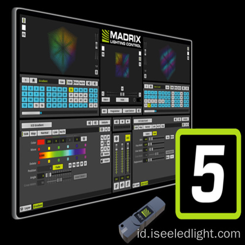 Perangkat Lunak Madrix5 Profesional untuk Pencahayaan Hiburan
